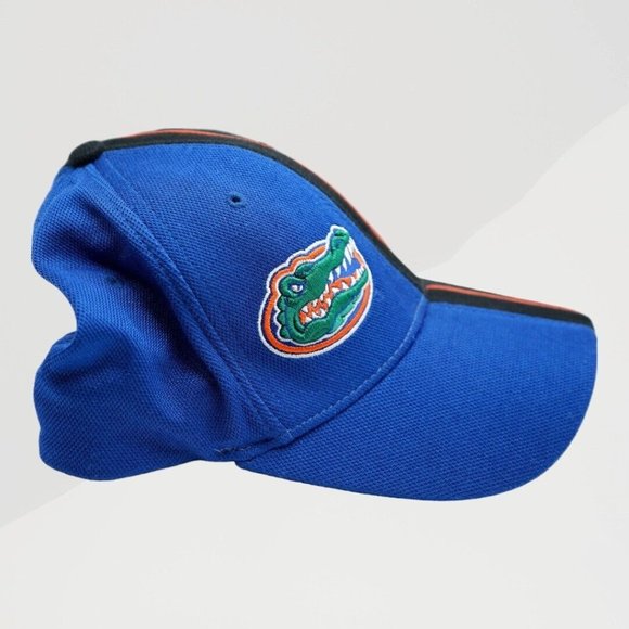 Nike Team Florida Gators Adult FlexFit Baseball Cap Stretch Blue Black Logo Hat - Picture 2 of 6